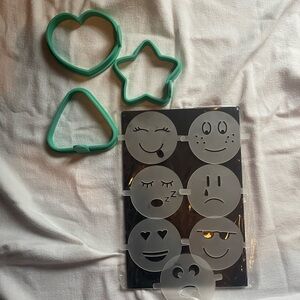 Teal Cookie Cutter and Stencil Set